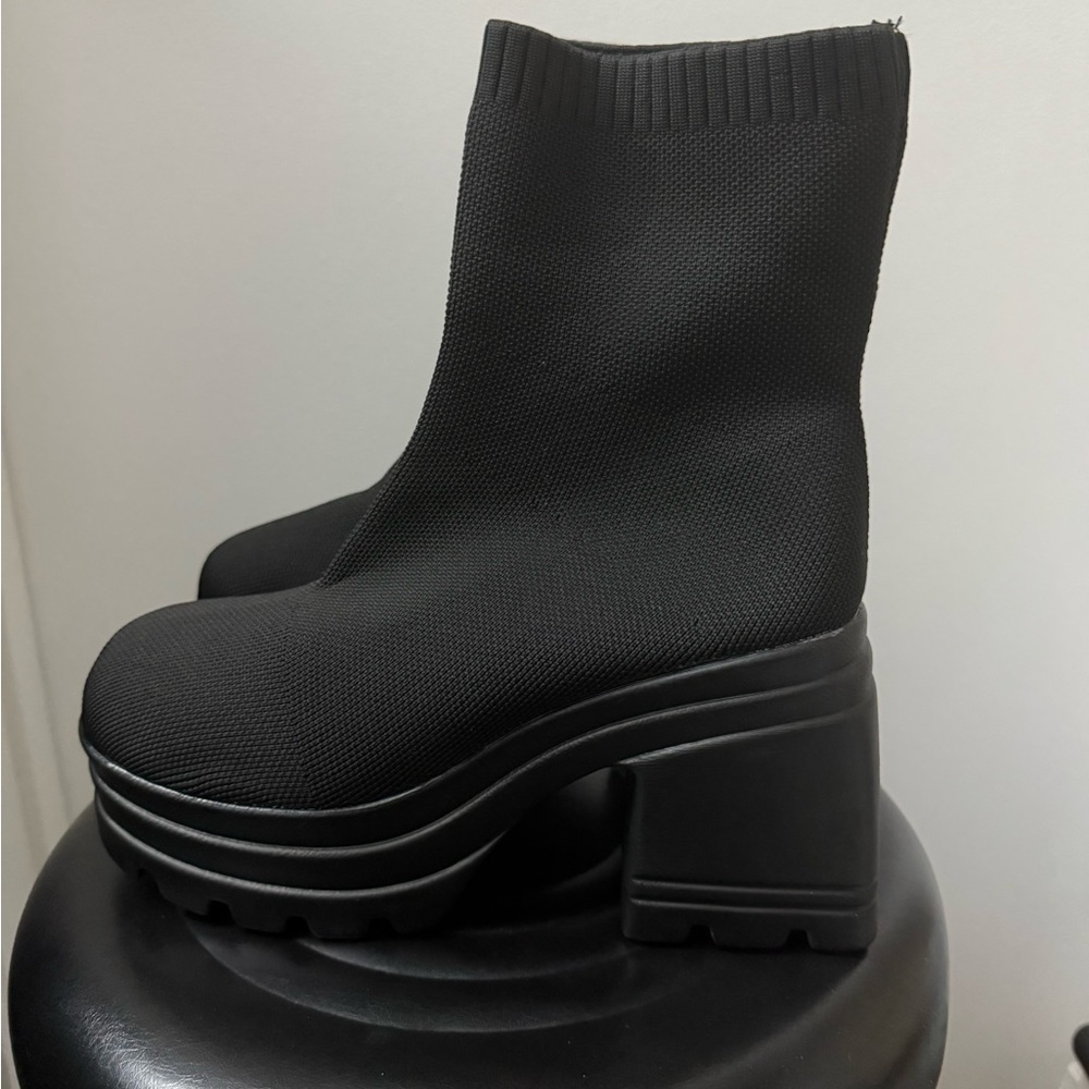 Black Platform Ankle Boots